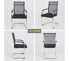 Кресло AksHome SKID (Скид) черный/хром