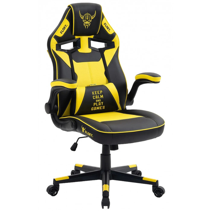 Кресло геймерское FLOKY Asgard Yellow-Black черный/желтый