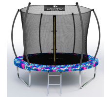 Батут с защитной сеткой Calviano 252 см - 8ft Inside master smile (смайлы)