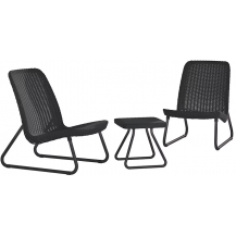 Набор уличной мебели (2 кресла, столик) Rio Patio set графит