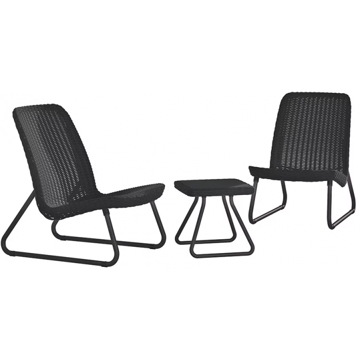 Набор уличной мебели (2 кресла, столик) Rio Patio set графит