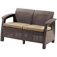 Скамья двухместная CORFU LOVE SEAT коричневый