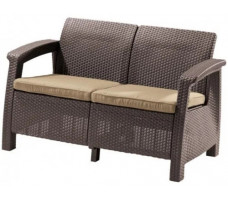 Скамья двухместная CORFU LOVE SEAT коричневый
