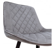 Стул барный AksHome LEROS (Лерос) серый велюр HLR-21/черный
