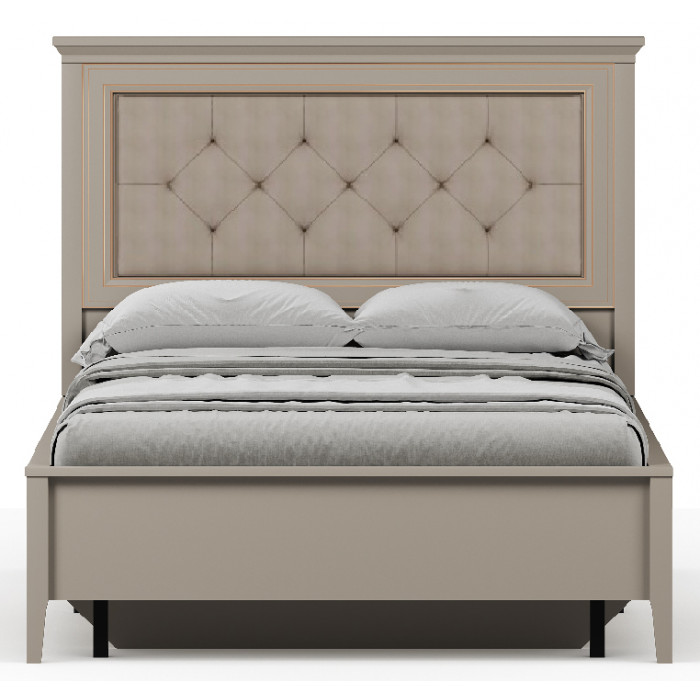 Кровать Classic LOZ120х200 М 120*200 глиняный серый (с металлическим основанием) с мягким изголовьем