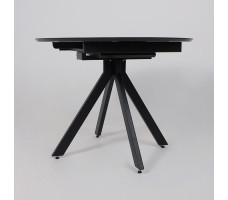 Стол AV 1107 HPL+МДФ 1000(1350)*750 белый мрамор/черный