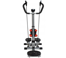 Степпер со стойкой Atlas Sport  AS-310 Black поворотный с эспандером и ковриком