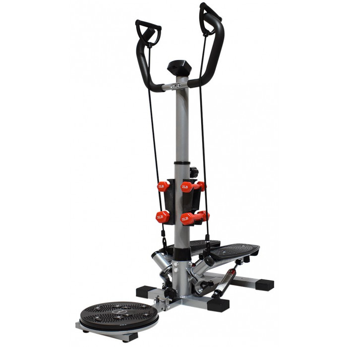Степпер со стойкой Atlas Sport  AS-310 Black поворотный с эспандером и ковриком