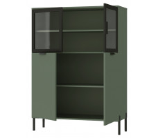 Шкаф Paloma REG2W2D/140 104,5*41*141 дымчатый зеленый