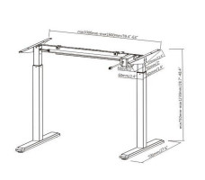 Стол с регулируемой высотой Ergosmart Electric Desk White 136*80*3,6