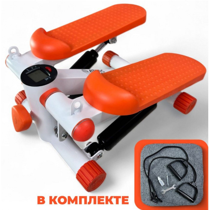 Степпер Atlas Sport AS-504 (white+orange) с эспандерами