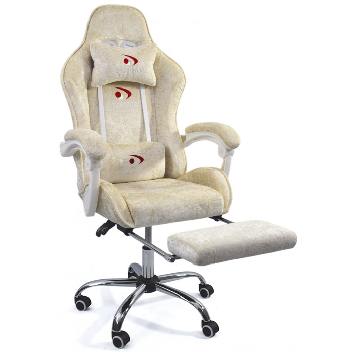 Вибромассажное кресло Calviano Amarone Beige plush ткань бежевый