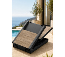 Шезлонг уличный ОРЕХ PORTO SL GRAPHITE