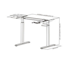 Стол с регулируемой высотой Manual Desk Black 136*80*3,6 см