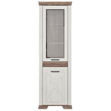 Шкаф Marselle REG1W1DL 66.5*45.5*210.5 ясень снежный/дуб сонома темный Шкаф Marselle REG1W1DL 66.5*45.5*210.5 ясень снежный/дуб сонома темный