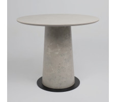 Стол AV 2317 МДФ+керамика 900*900 матовый CARMEN LIDHT GREY/черный+HPL Бетао