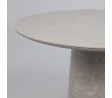 Стол AV 2317 МДФ+керамика 900*900 матовый CARMEN LIDHT GREY/черный+HPL Бетао