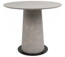Стол AV 2317 МДФ+керамика 900*900 матовый CARMEN LIDHT GREY/черный+HPL Бетао