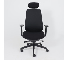 Кресло AksHome FENIX (Феникс) черная сетка + ткань/черный полиамид