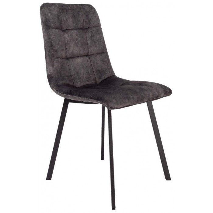 Стул AksHome VERMONT VINTAGE винтажный серый велюр UF912-6/черный