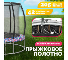 Батут Sundays Favorite Premium 8FT (смайл, с сеткой, с лестницей)