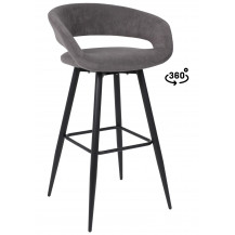 Стул барный BARNY-R 900 b28 antracite lux/черный Стул барный BARNY-R 900 b28 antracite lux/черный