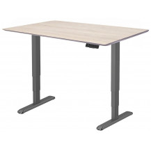 Стол с регулируемой высотой Wooden Unique Ergo Desk Black 130*75*2,7 см (натуральное дерево) скошенный край