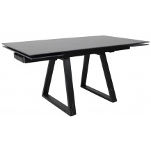 Стол МОНАКО NEW 1600(2240)*900 камень черный Greys Black/черный матовый (квадро) Стол МОНАКО NEW 1600(2240)*900 камень черный Greys Black/черный матовый (квадро)