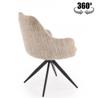Стул поворотный Halmar K564 бежевый/черный