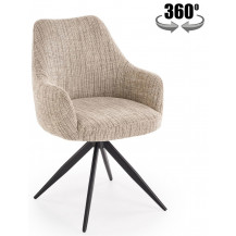 Стул поворотный Halmar K564 бежевый/черный