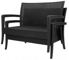 Диван садовый RATTAN OlaDom антрацит