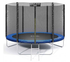 Батут Atlas Sport 312 см - 10ft BASIC (3 ноги) с  лестницей синий