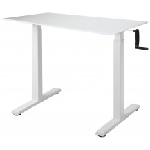 Стол с регулируемой высотой Manual Desk Compact White 120*65*1,8 см Стол с регулируемой высотой Manual Desk Compact White 120*65*1,8 см