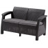 Скамья двухместная CORFU II LOVE SEAT графит