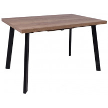 Стол Angle 140 раздвижной 140(180)*85 дуб галифакс/черный Стол Angle 140 раздвижной 140(180)*85 дуб галифакс/черный