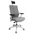 Кресло CHAIR MEISTER NATURE II SLIDER (с подголовником) серый/каркас белый