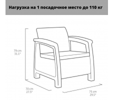 Набор садовой мебели Corfu Set (Корфу Сэт) капучино