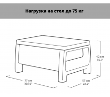 Набор садовой мебели Corfu Set (Корфу Сэт) капучино
