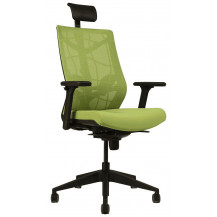 Кресло CHAIR MEISTER Nature II Black Slider (с подголовником) зеленый/каркас черный