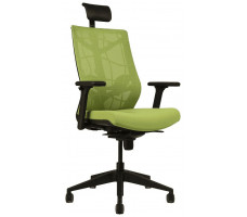 Кресло CHAIR MEISTER Nature II Black Slider (с подголовником) зеленый/каркас черный