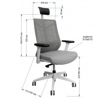 Кресло CHAIR MEISTER Nature II Black Slider (с подголовником) зеленый/каркас черный