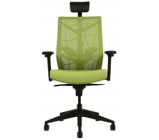 Кресло CHAIR MEISTER Nature II Black Slider (с подголовником) зеленый/каркас черный