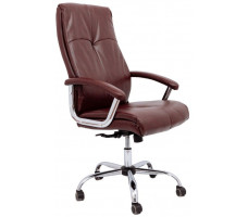 Кресло AksHome MARSEL Chrome Eco коричневый бриллиант