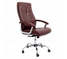 Кресло AksHome MARSEL Chrome Eco коричневый бриллиант