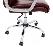 Кресло AksHome MARSEL Chrome Eco коричневый бриллиант