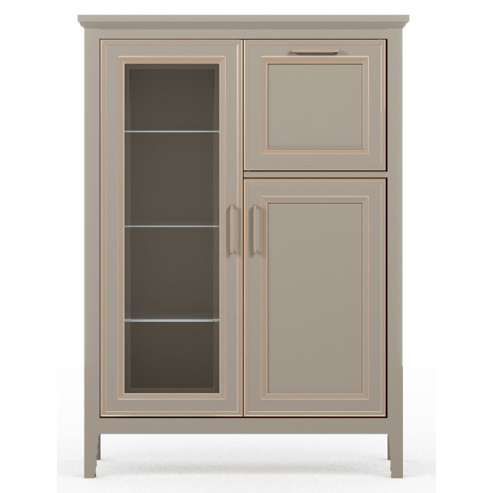 Тумба Classic KOM1W1D1B 95*40,5*133 глиняный серый