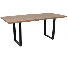 Стол FIT 140 (140-180)*85 дуб канзас/черный