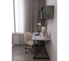 Письменный стол ДОМУС СП014 136х66 см бетон светлый/черный