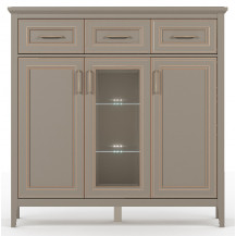 Тумба Classic KOM1W2D3S 136*40,5*133 глиняный серый (с подсветкой)