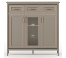Тумба Classic KOM1W2D3S 136*40,5*133 глиняный серый (с подсветкой)